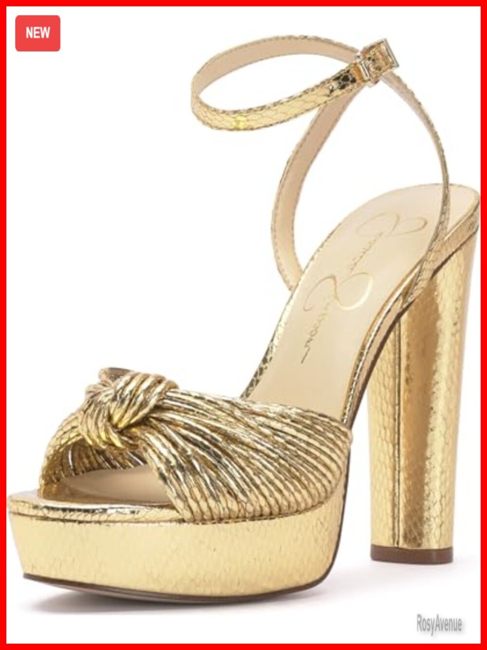 Faux Leather Platform Ankle Strap Sandal for Prom Homecoming